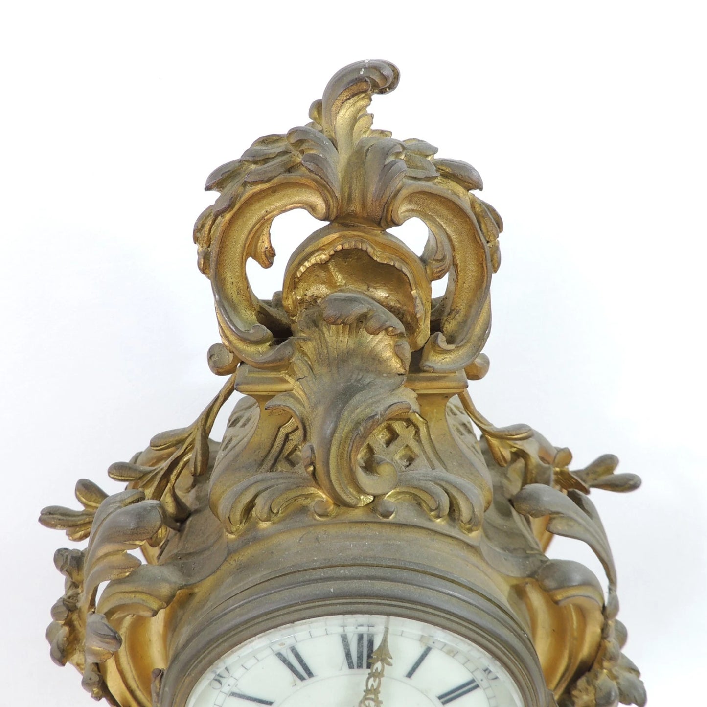 フランス製 マントルクロック 19世紀 ルイ16世様式 装飾的ブロンズ製（不動品）