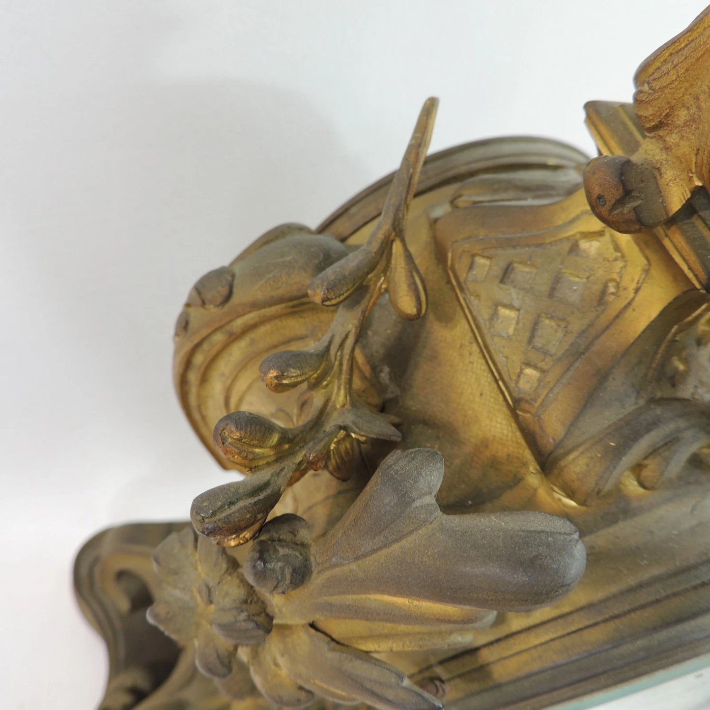 フランス製 マントルクロック 19世紀 ルイ16世様式 装飾的ブロンズ製（不動品）