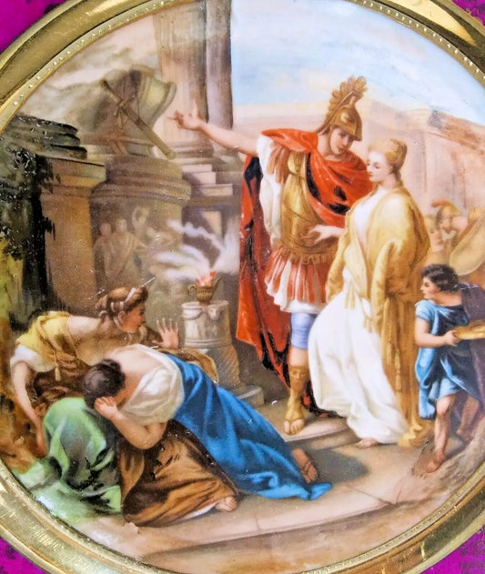 ロイヤルウィーン様式 ギリシャ神話図 絵皿 ババリア製／チェコスロバキア製 アンティーク