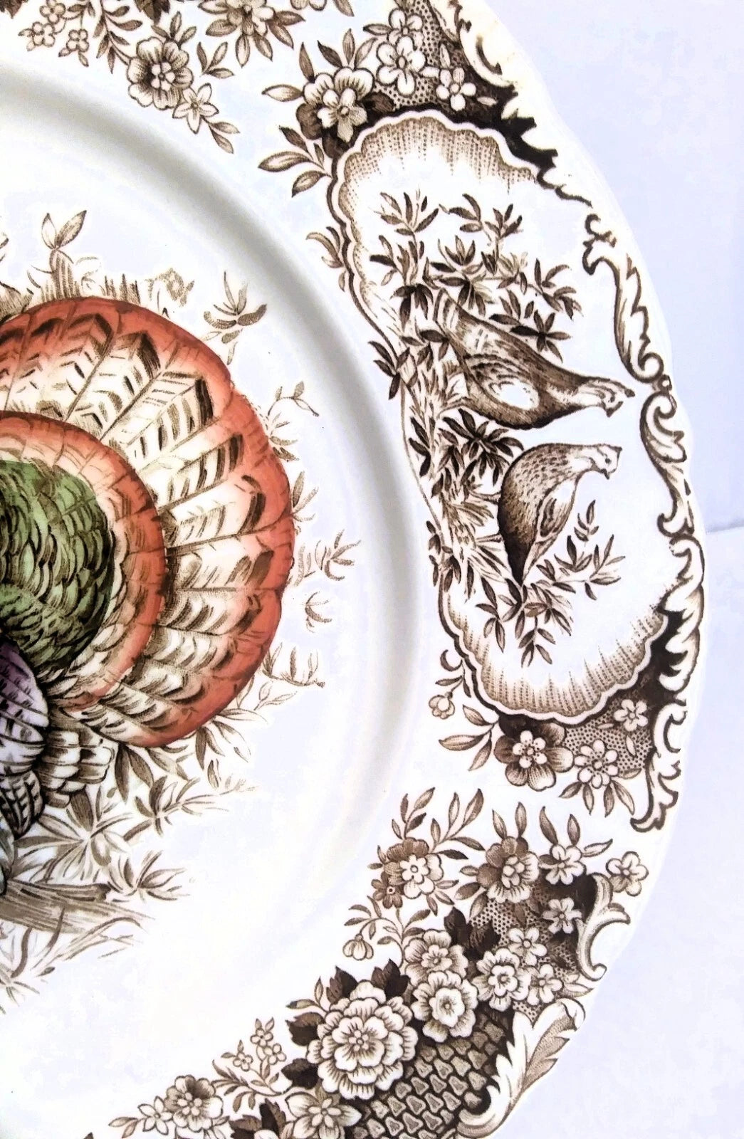 英国製 ジョンソンブラザーズ ウィンザーウェア 七面鳥柄 ディナープレート（約27cm）