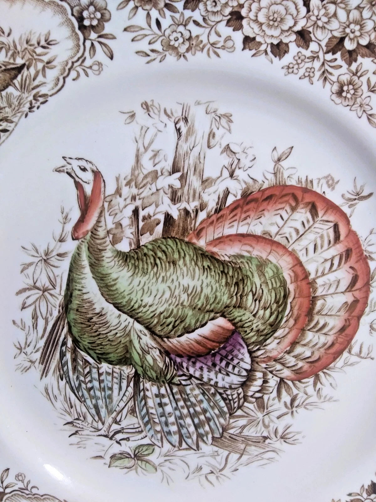 英国製 ジョンソンブラザーズ ウィンザーウェア 七面鳥柄 ディナープレート（約27cm）